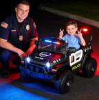 Ride On Car for Kids, Police Electric Car with Parent Remote Control