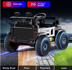 Ride On Car for Kids, Police Electric Car with Parent Remote Control