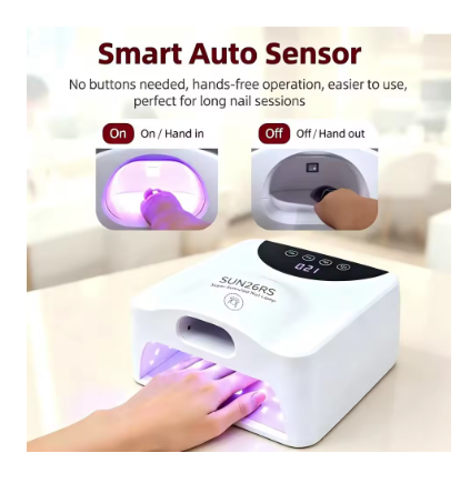 Smart 2-in-1 UV LED Gel Nail Lamp with Detachable Magnetic Base