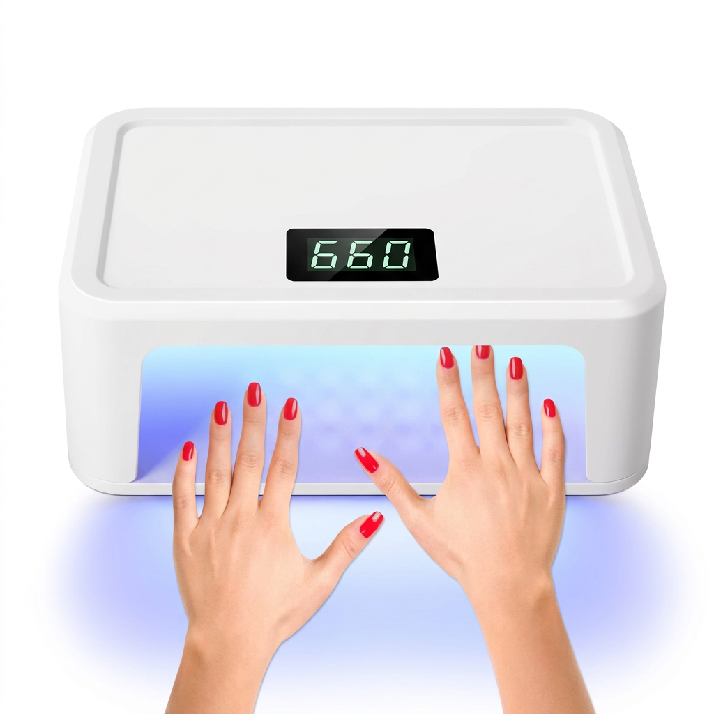 480W Professional UV LED Nail Lamp – 140 LEDs Fast Gel Polish Dryer with LCD Screen