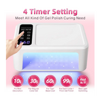 480W Professional UV LED Nail Lamp – 140 LEDs Fast Gel Polish Dryer with LCD Screen