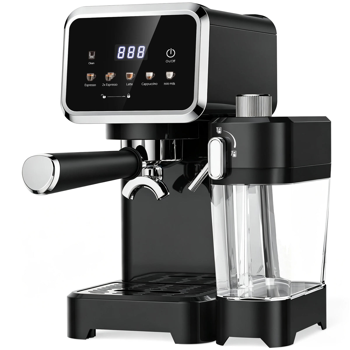 20-Bar Stainless Steel Espresso Machine with Automatic Milk Frother