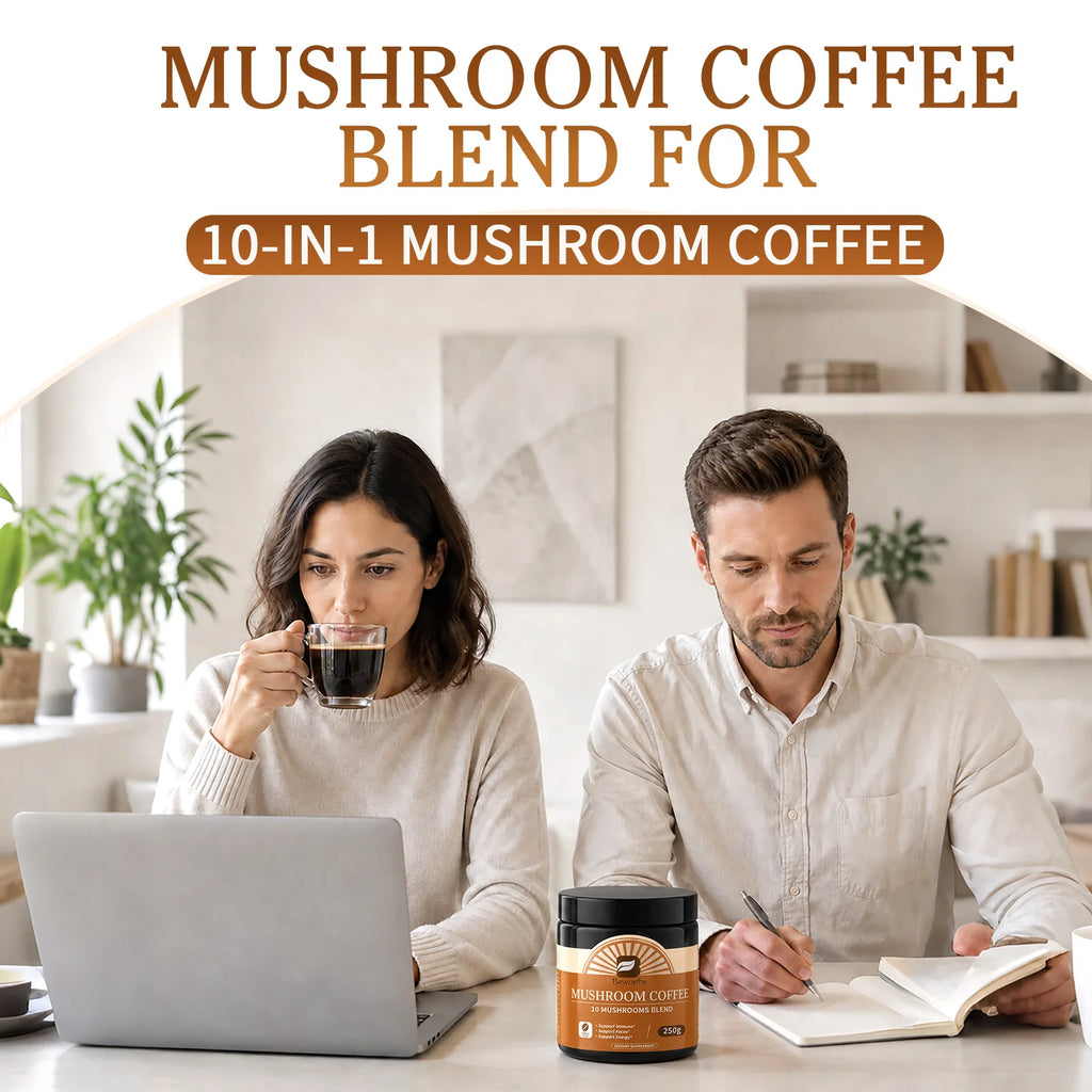 Organic Lion's Mane Mushroom Coffee with Reishi Cordyceps Powder