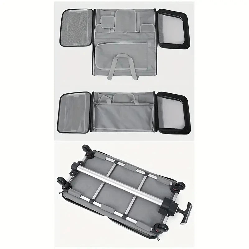 Large Foldable Pet Trolley Travel Carrier Bag for Dogs Cats