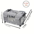 Large Foldable Pet Trolley Travel Carrier Bag for Dogs Cats