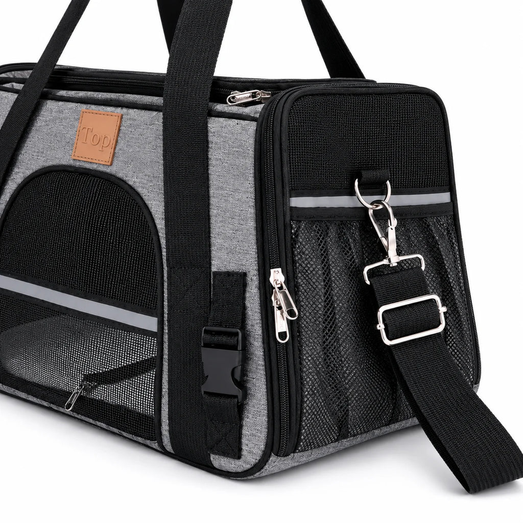 Breathable Mesh Travel Pet Carrier Shoulder Bag for Cats Dogs