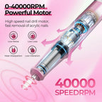 Electric Nail Drill 40000RPM Nail File Kit LCD Display