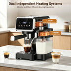 20-Bar Stainless Steel Espresso Machine with Automatic Milk Frother