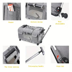 Large Foldable Pet Trolley Travel Carrier Bag for Dogs Cats