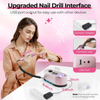 Electric Nail Drill 40000RPM Nail File Kit LCD Display