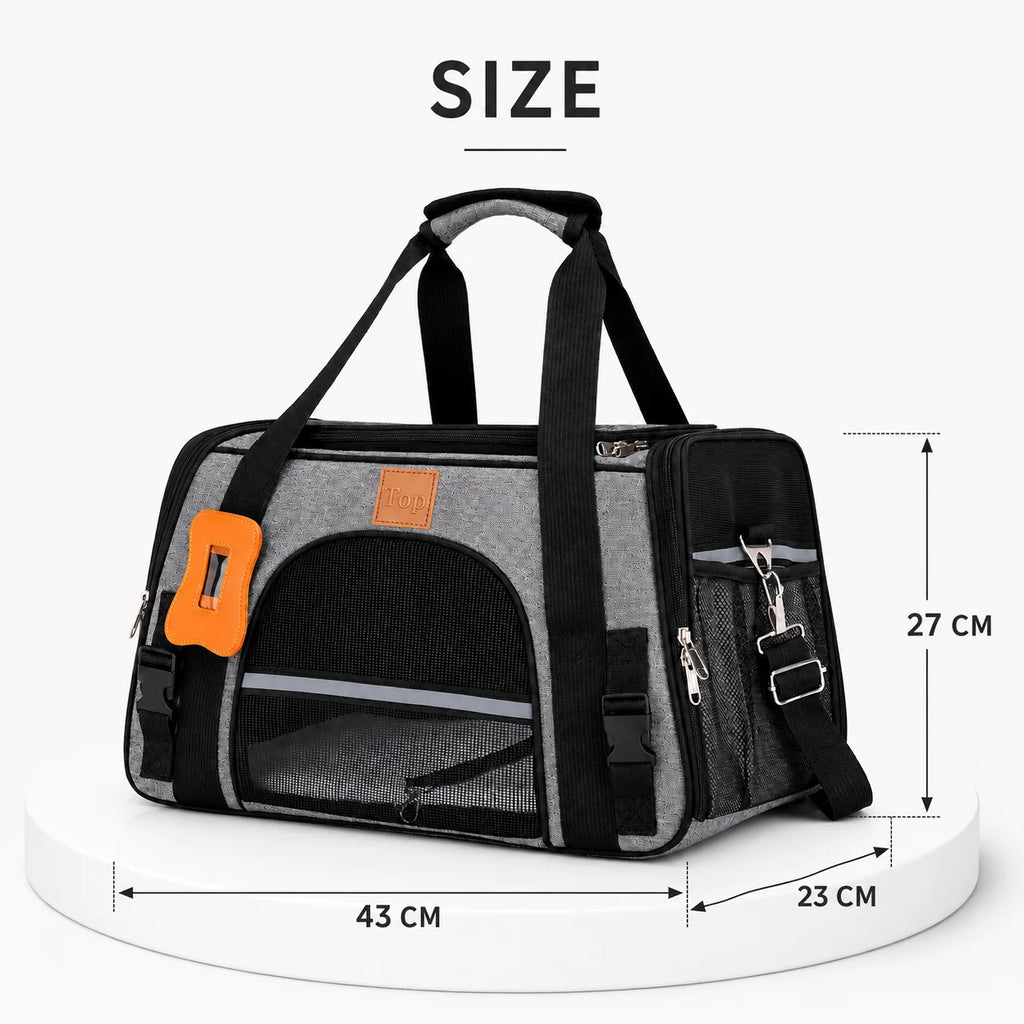 Breathable Mesh Travel Pet Carrier Shoulder Bag for Cats Dogs