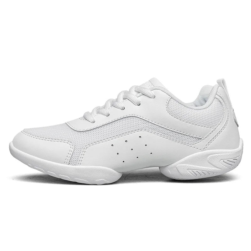 Kids' White Split Sole Cheer Dance Sneakers