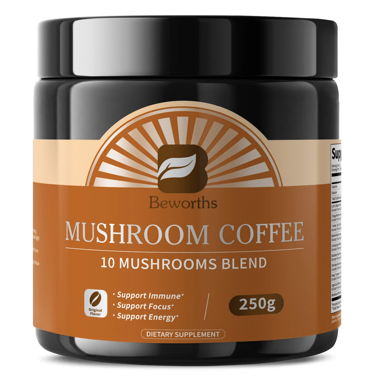 Organic Lion's Mane Mushroom Coffee with Reishi Cordyceps Powder