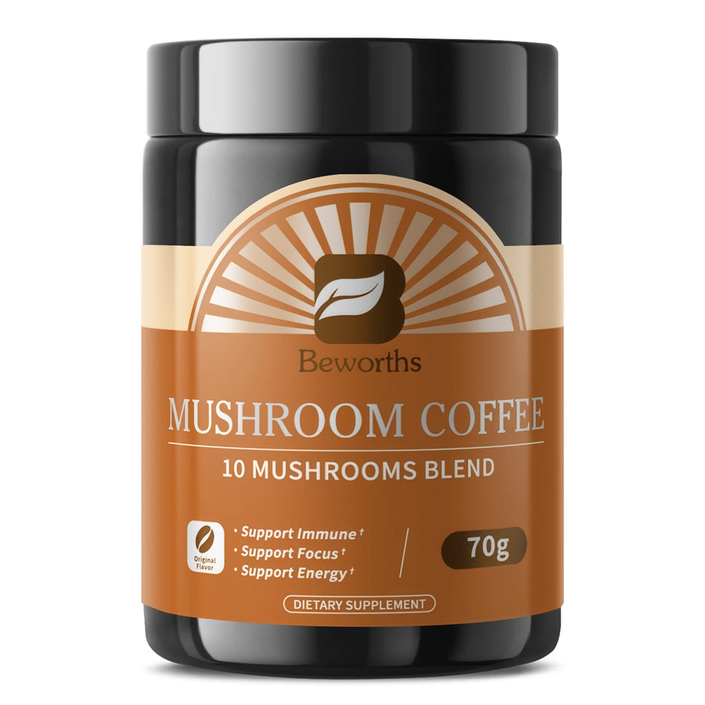 Organic Lion's Mane Mushroom Coffee with Reishi Cordyceps Powder