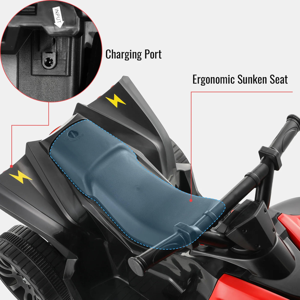 Kids 6V Electric ATV 4-Wheel Ride-On Toy Motorbike