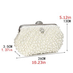 Women's Luxury Embroidery Floral Shell Evening Clutch Bag