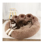 Bear Paw Shaped Pet Bed – Warm Fluffy Plush Cat & Dog Cushion Bed, Soft Calming Sofa Mat for Small, Medium & Large Pets (Indoor)