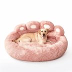 Bear Paw Shaped Pet Bed – Warm Fluffy Plush Cat & Dog Cushion Bed, Soft Calming Sofa Mat for Small, Medium & Large Pets (Indoor)