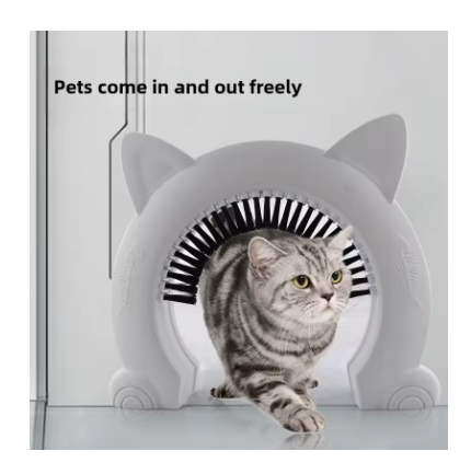 Pet Cat and Dog Doorways with Brush Combing Cat Products