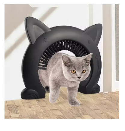 Pet Cat and Dog Doorways with Brush Combing Cat Products