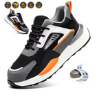 Indestructible Steel Toe Safety Shoes for Men – Anti-Smash Anti-Puncture Work Boots & Lightweight Breathable Work Sneakers with Cushioned Insoles