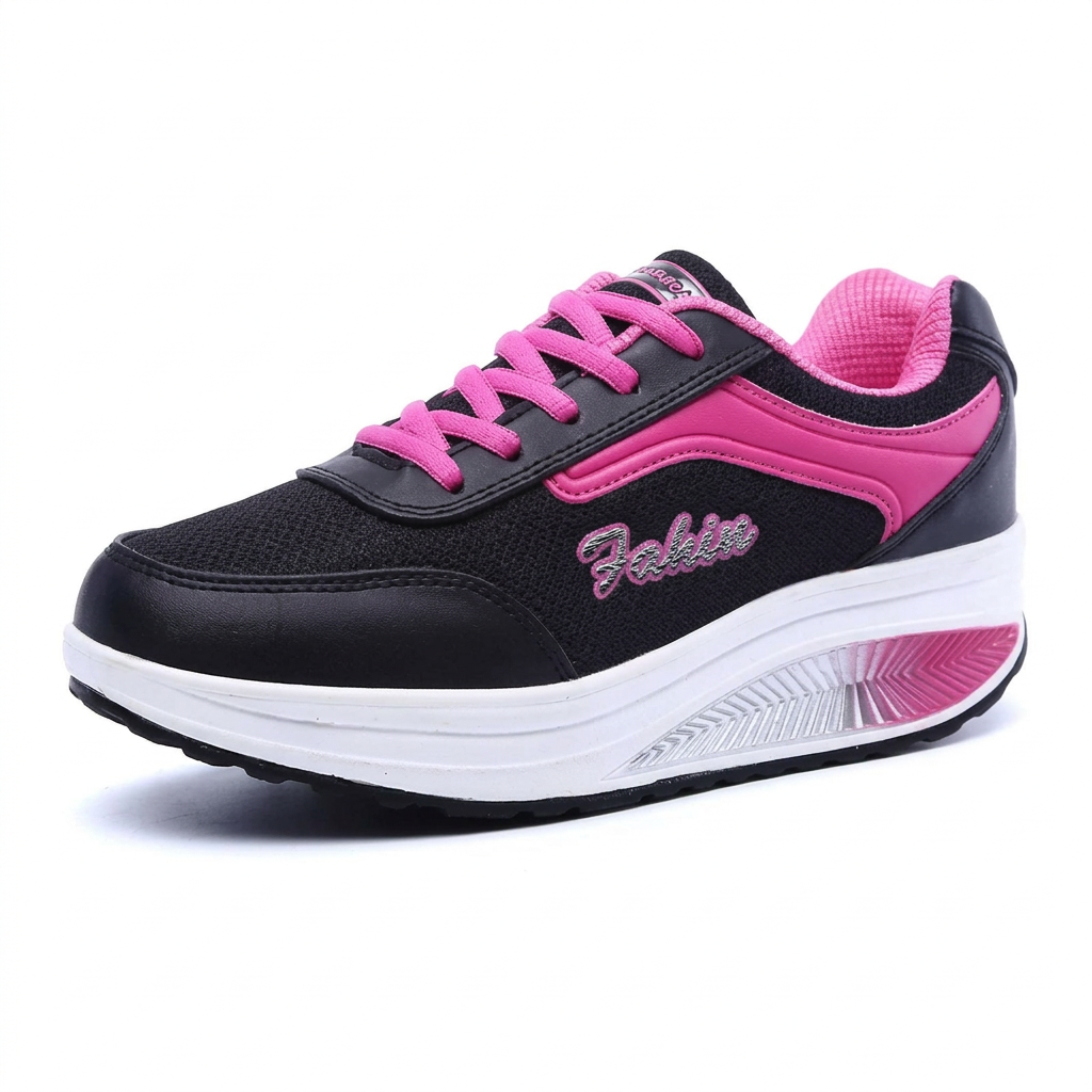 Women's Platform Vulcanized Sneakers – High-Quality Flat Walking Shoes, Casual & Breathable Comfort Footwear (Plus Size Available)