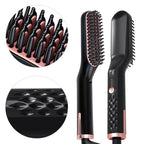 Electric Hair Straightening Brush and Beard Hot Comb