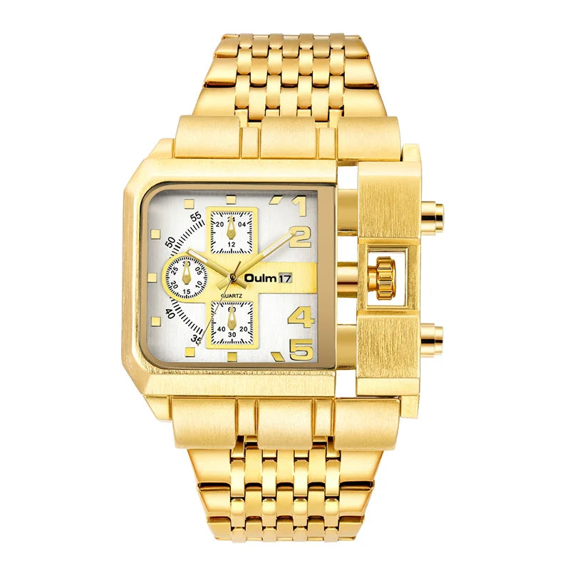 Men's Unique Military Stainless Steel Quartz Watch 3364