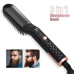 Electric Hair Straightening Brush and Beard Hot Comb