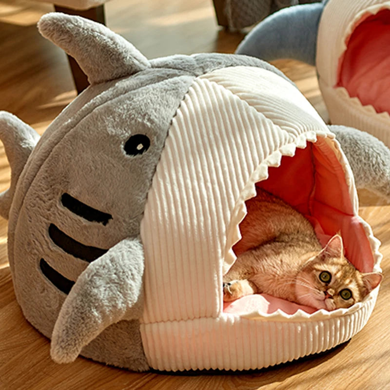 Enclosed Warm Cat Bed Cave Cushion for Cats