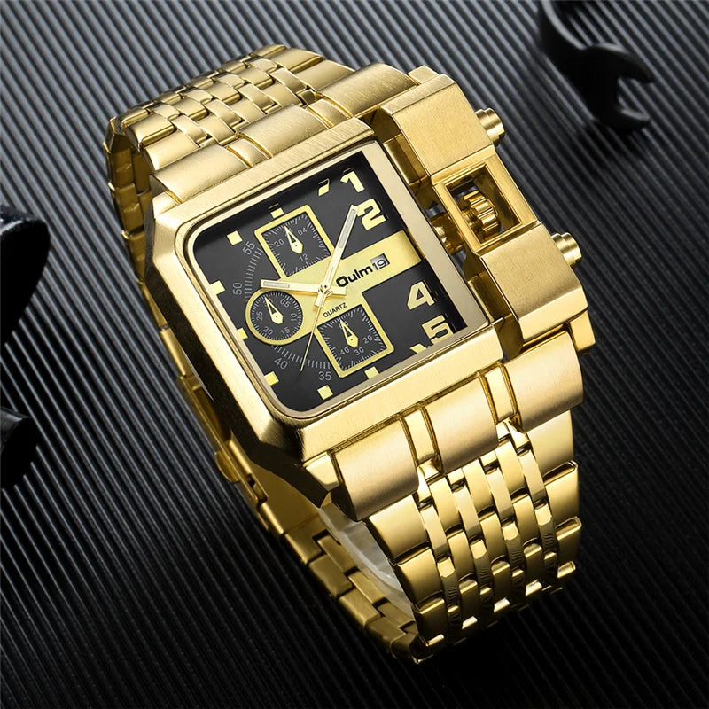 Men's Unique Military Stainless Steel Quartz Watch 3364