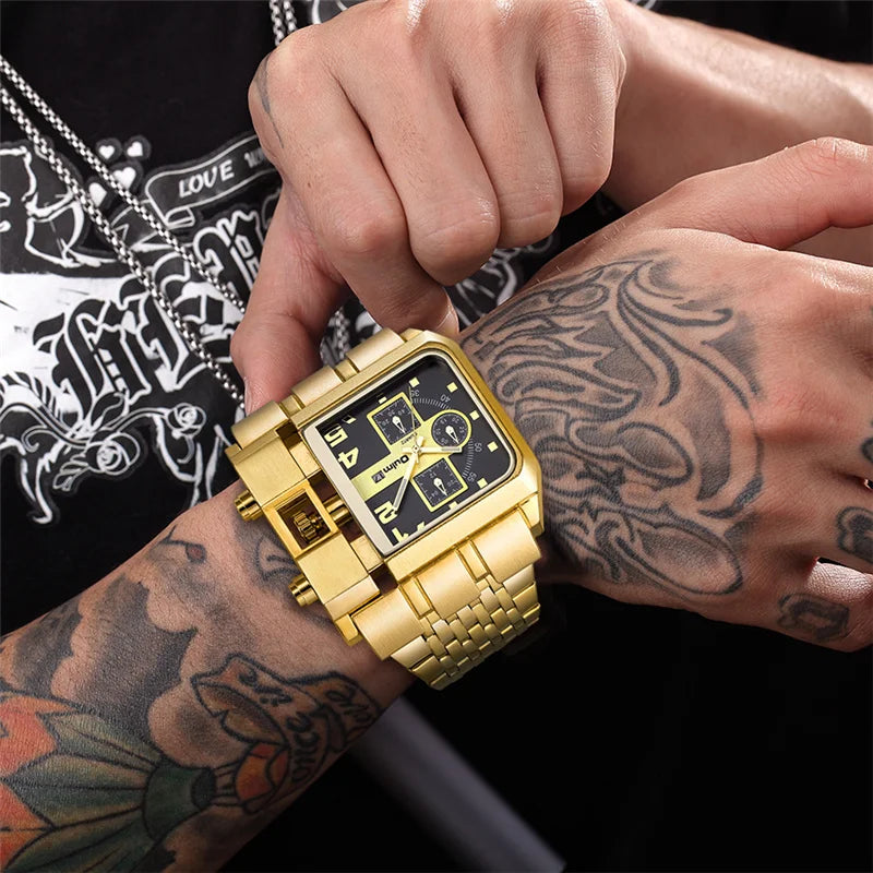 Men's Unique Military Stainless Steel Quartz Watch 3364
