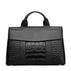 Women's Crocodile Pattern PU Leather Crossbody Shoulder Tote Bag
