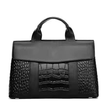 Women's Crocodile Pattern PU Leather Crossbody Shoulder Tote Bag