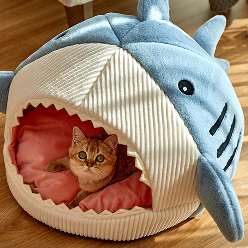 Enclosed Warm Cat Bed Cave Cushion for Cats