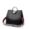 Women's Crocodile Pattern PU Leather Crossbody Shoulder Tote Bag