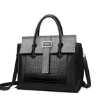 Women's Crocodile Pattern PU Leather Crossbody Shoulder Tote Bag