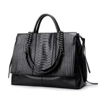 Women's Crocodile Pattern PU Leather Crossbody Shoulder Tote Bag