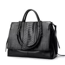 Women's Crocodile Pattern PU Leather Crossbody Shoulder Tote Bag