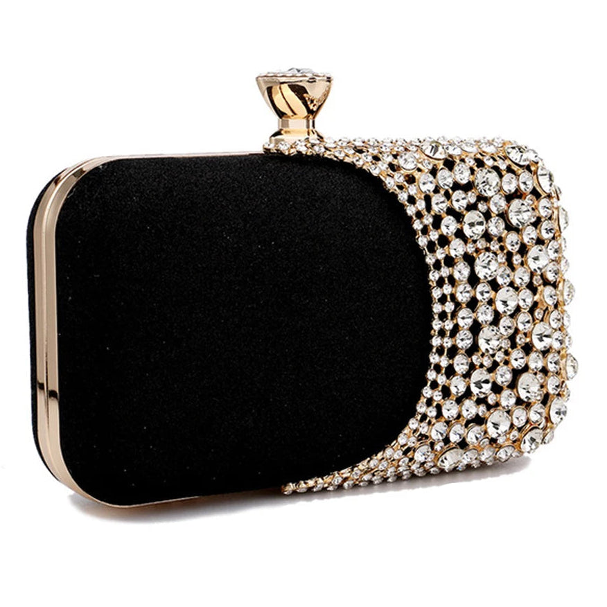Women's Luxury Hollow Out Rhinestone Evening Clutch Bag