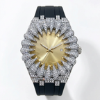 New Design Iced Diamond Watch Men Automatic Date Fashion Waterproof Quartz