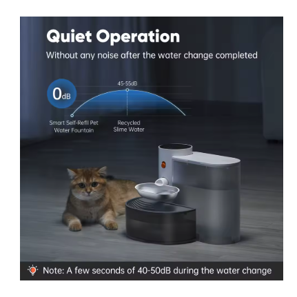 Petgravity Wireless Stainless Steel Smart Pet Water Fountain – Automatic Purifying & Pouring Cat Water Dispenser