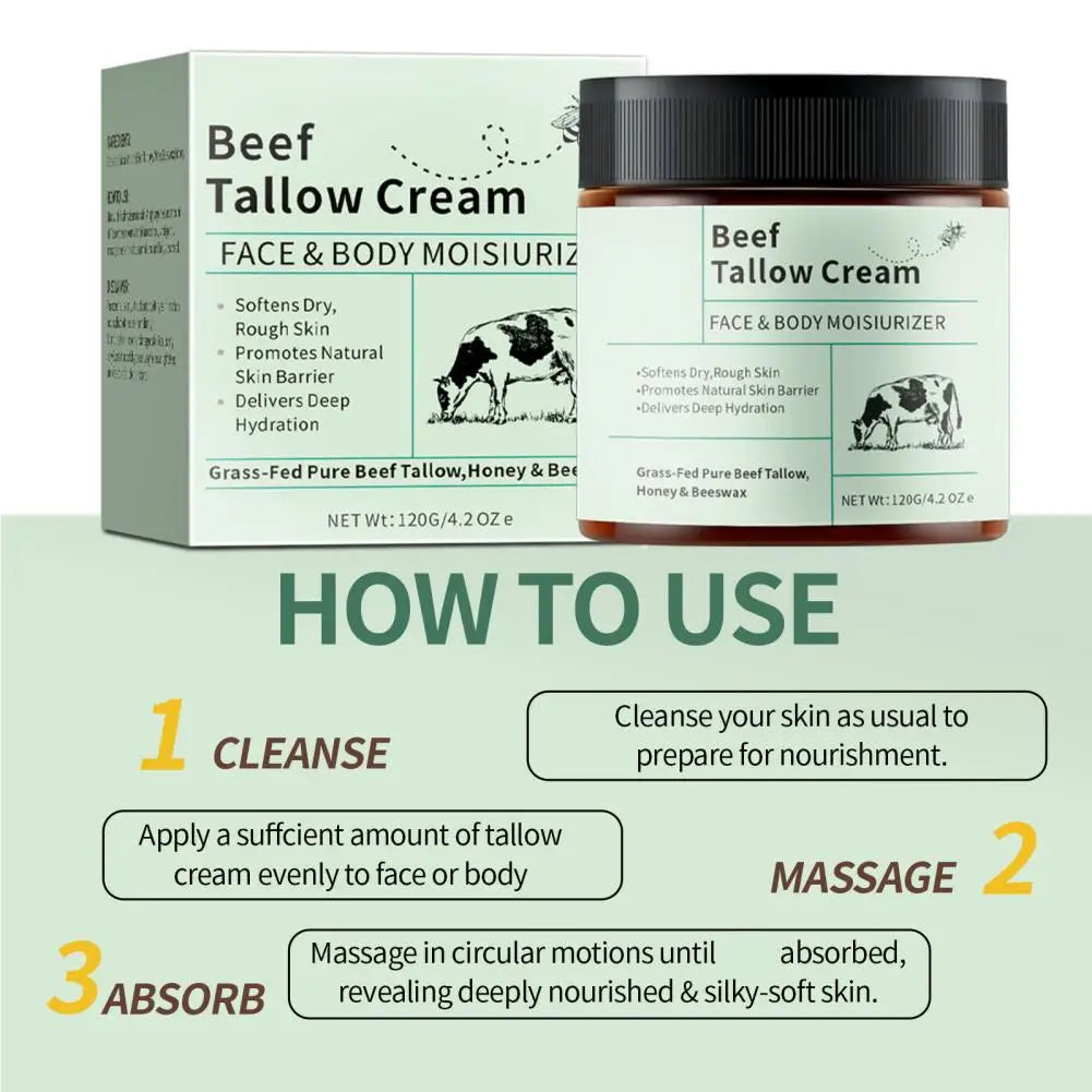 Beef Tallow Honey Moisturizing Face Cream