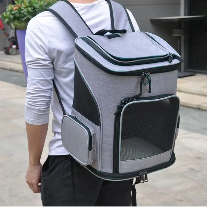 Breathable Expandable Pet Carrier Backpack for Cats Dogs