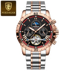 Men's Skeleton Tourbillon Automatic Watch with Week Date
