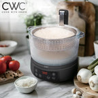 3L Glass Low Carb Rice Cooker with Auto Lift Filter Basket