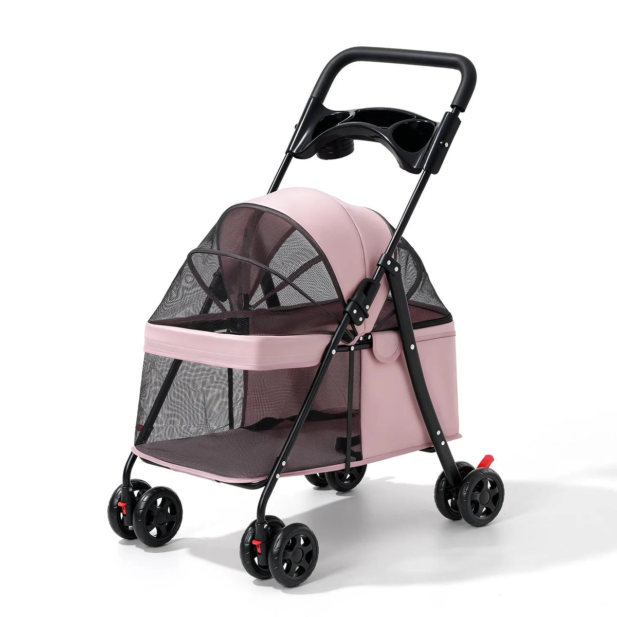 Foldable Breathable Mesh Pet Stroller for Cats Dogs