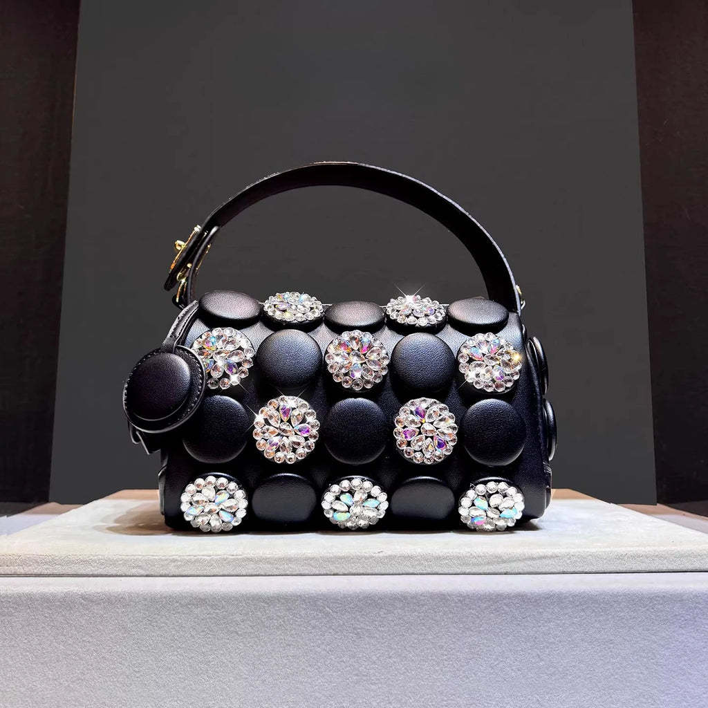 Women's Fashion Diamond Bucket Shoulder Crossbody Bag