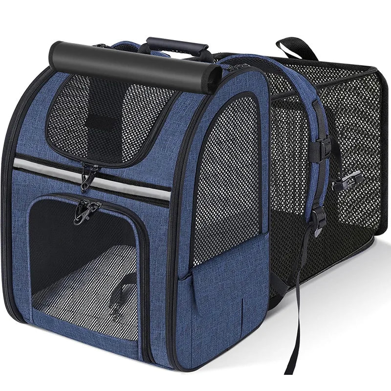 Expandable Breathable Mesh Pet Carrier Backpack for Cats