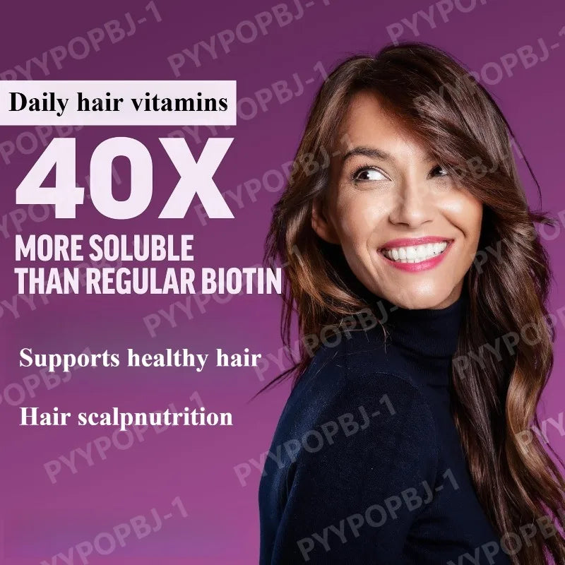 Hair Vitamin Gummies Biotin Vitamin C E Berry Flavor 60 Pieces